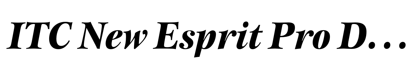 ITC New Esprit Pro Display Black Italic
